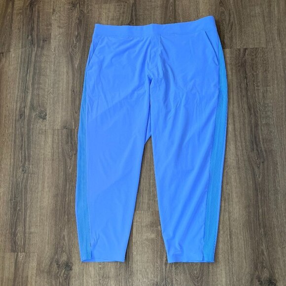 EUC Athleta Brooklyn Ankle Pant Side Stripe Periwinkle Sz 20 - Picture 2 of 11